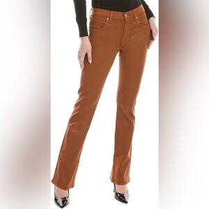 Hudson Jeans Women's Barbara High Rise Baby Bootcut Coated Jean Caramel Size 27